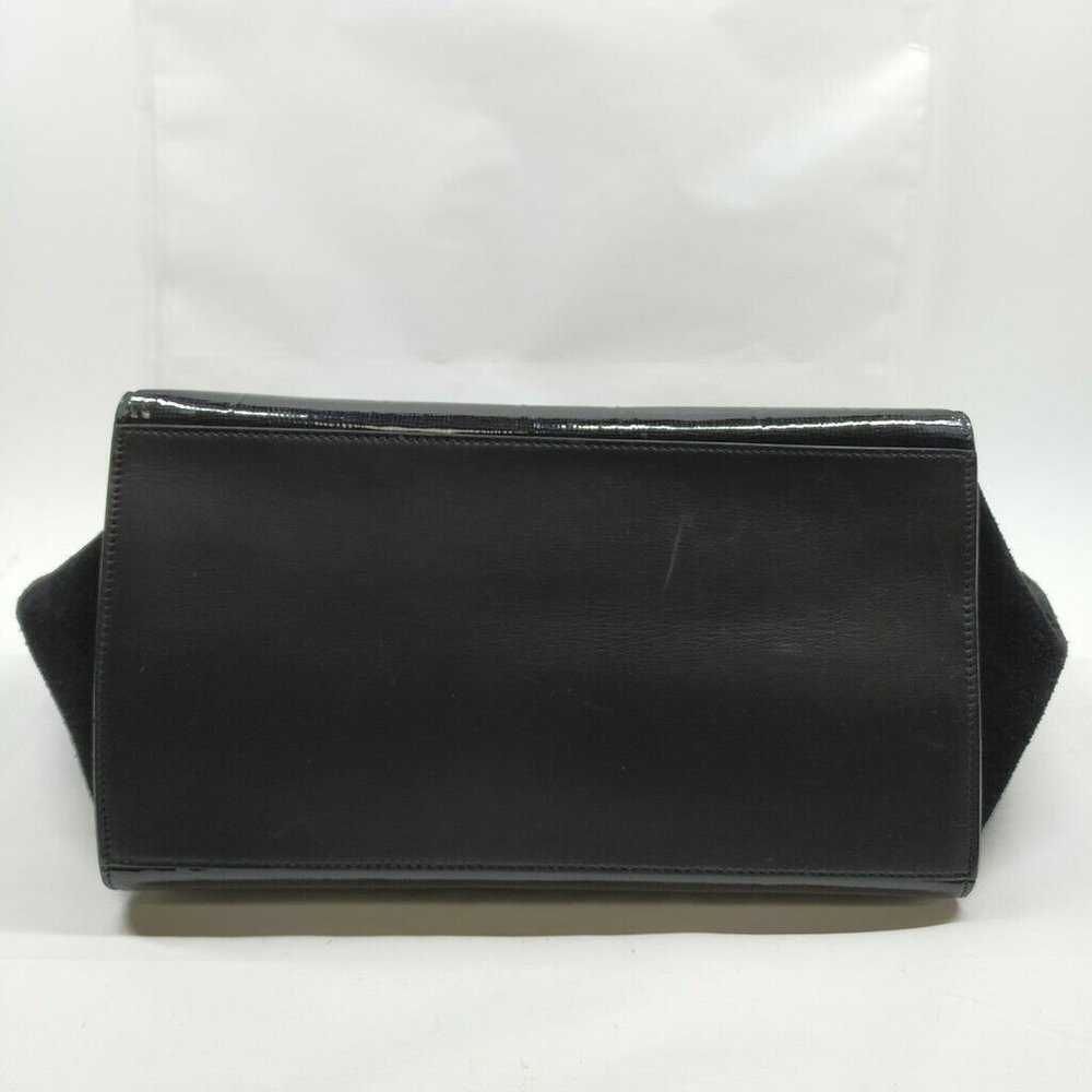 AUTHENTIC CELINE Hand Bag Black Enamel - Picture 5 of 11